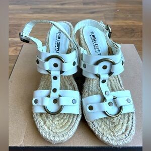 Denim & Supply Ralph Lauren White Espadrille  Y2K Sandals cottage core 8.5 B